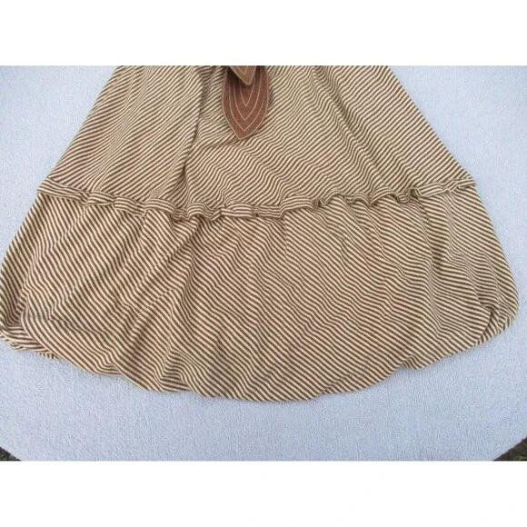 Plenty By Tracy Reese Tank Top Mini Dress Women’s Sm Brown/Cream Striped Bubble - Picture 13 of 15